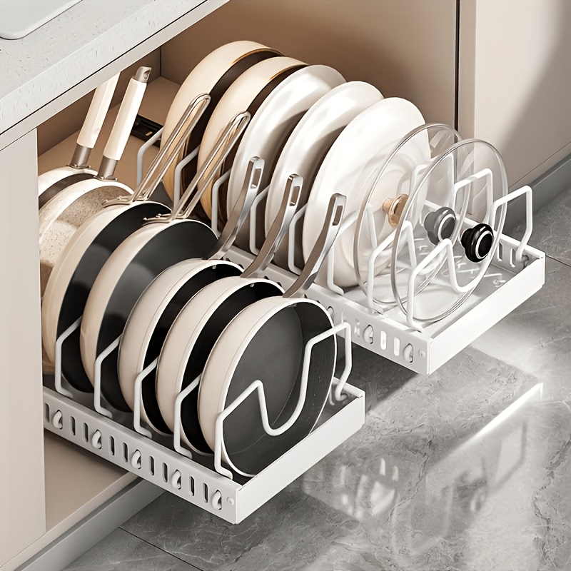 Kitchen Cabinet Baking Organizer - 1/2pcs Kitchen Storage Rack, Adjustable Baking