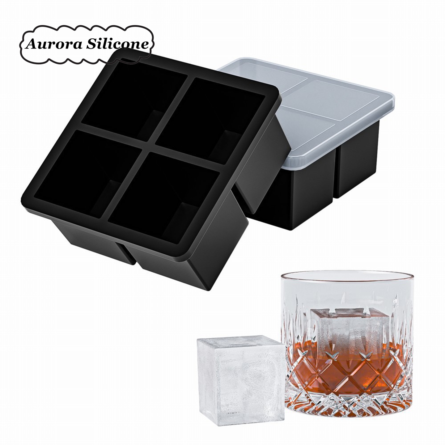 Kitchen Baking Tray Set - Aurora Silicone Ice Tray Set of