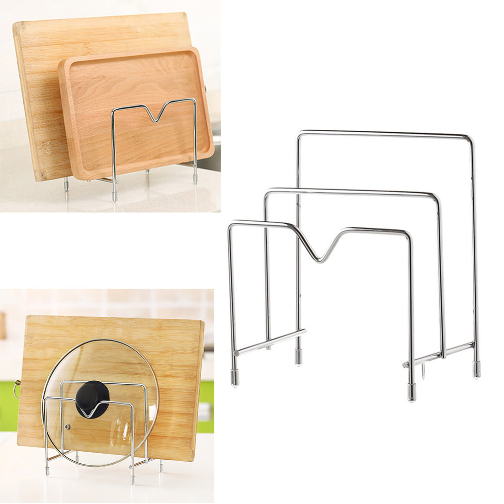 Kitchen Baking Sheet Organizer - 3-Tier Stainless Steel Kitchen Organizer Rack