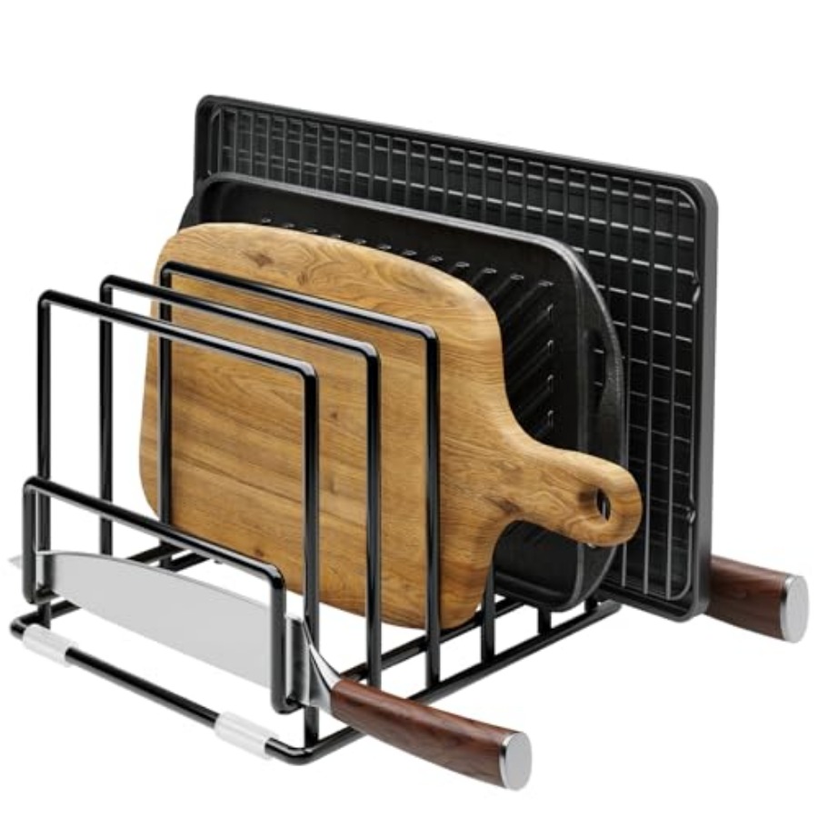 Cutting Board Organizer Rack w - Kitchen Baking Sheet Organizer 리뷰 및 가격