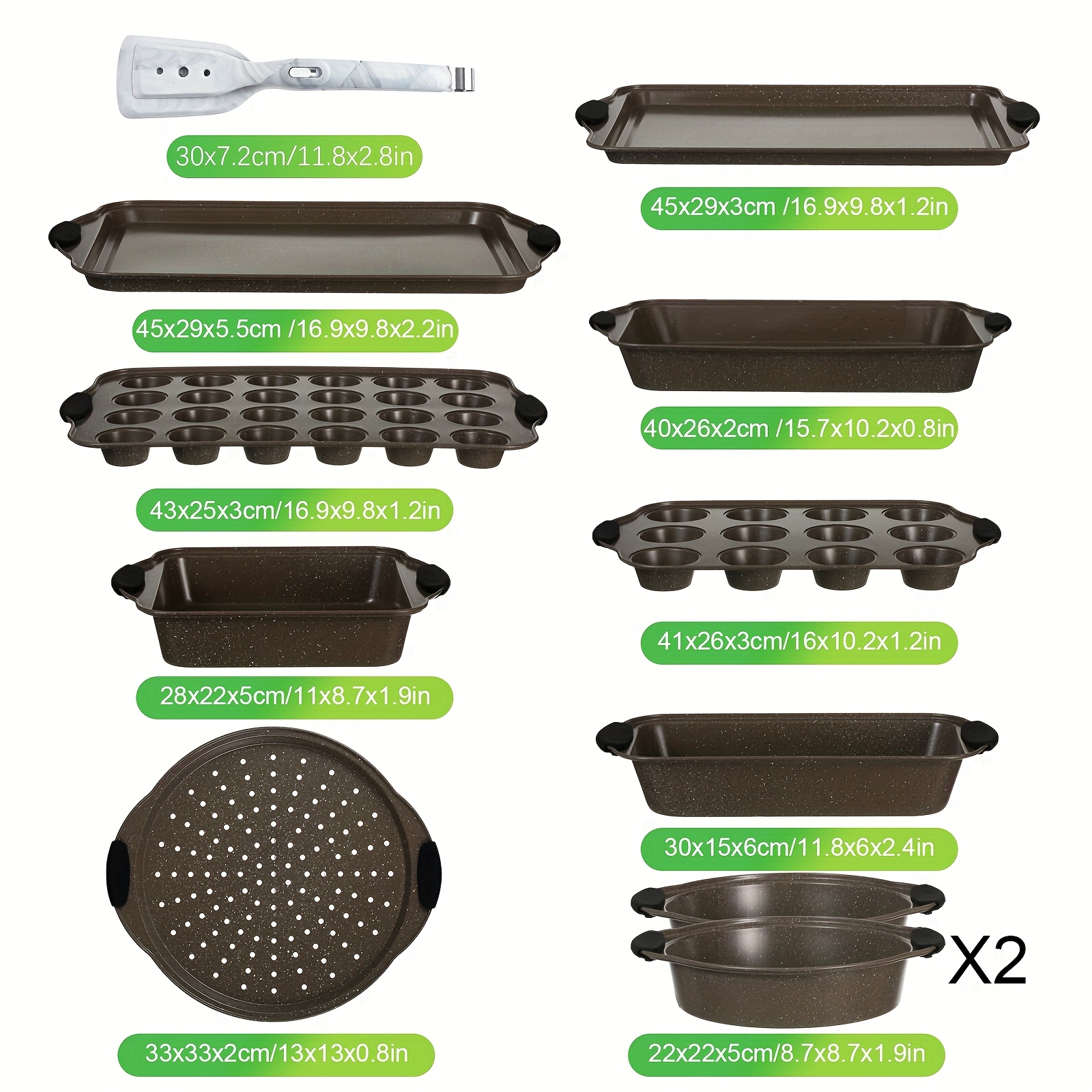 Bakeware11pcs Baking Tray Set  - Kitchen Baking Tray Set 리뷰 및 가격