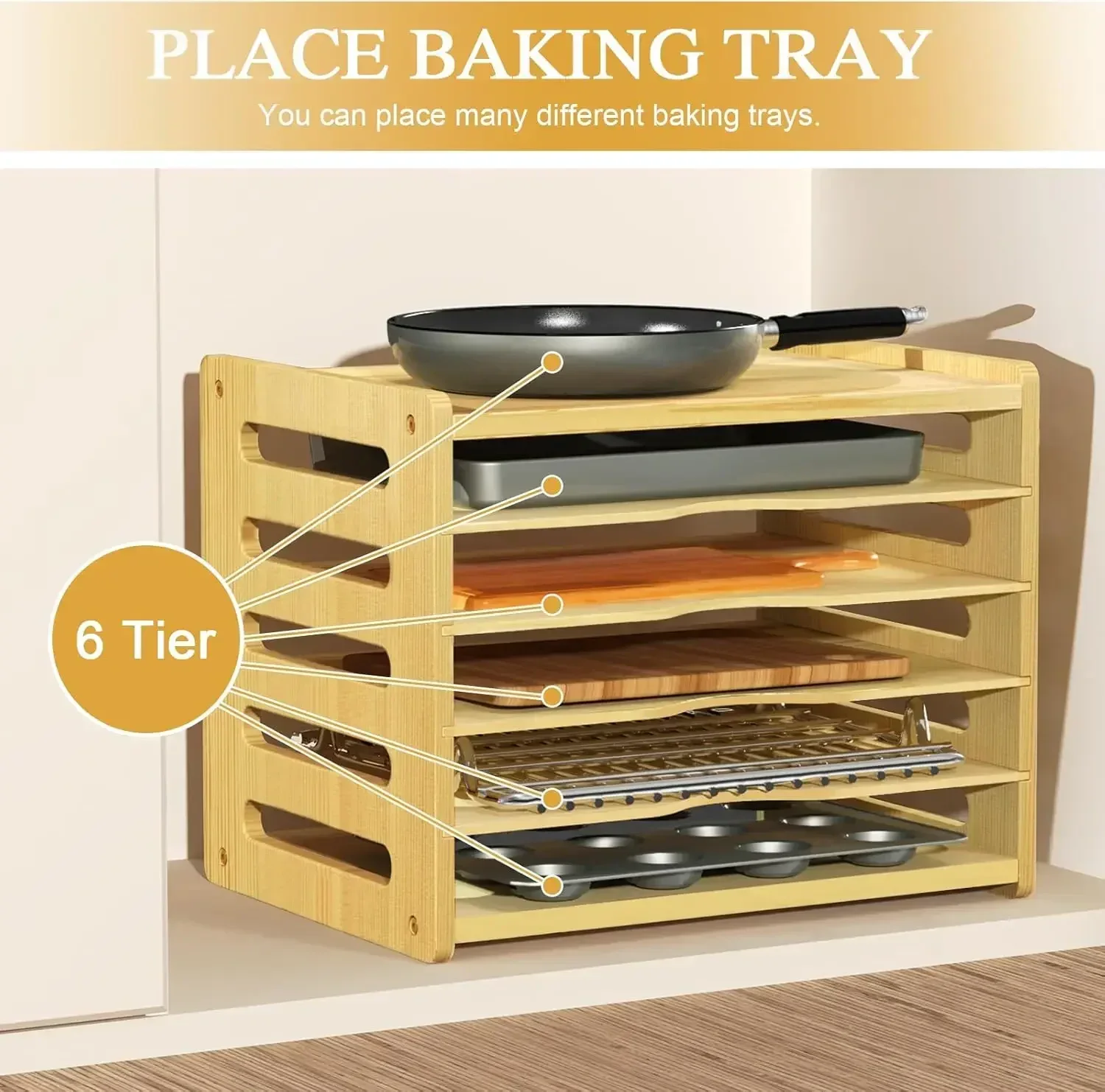 XMSJ-Sale6 Tier Wooden Cabinet - Kitchen Cabinet Baking Organizer 리뷰 및 가격