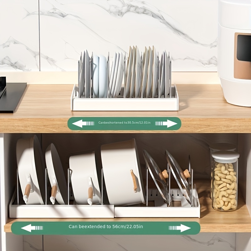 Cookware Organizer Rack, Expan - Kitchen Cabinet Baking Organizer 리뷰 및 가격