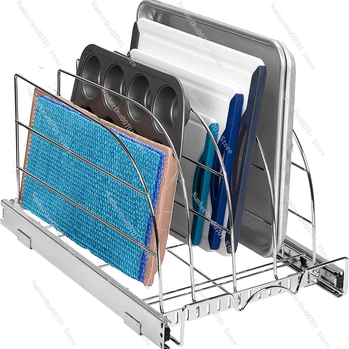 Slide-Out Kitchen Cabinet Orga - Kitchen Baking Sheet Organizer 리뷰 및 가격