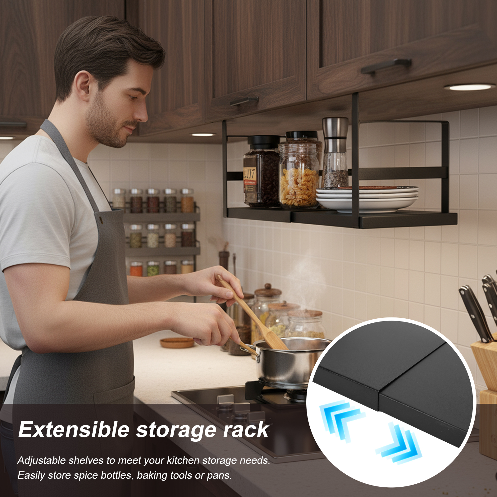 Expandable Cabinet Organizer S - Kitchen Cabinet Baking Organizer 리뷰 및 가격