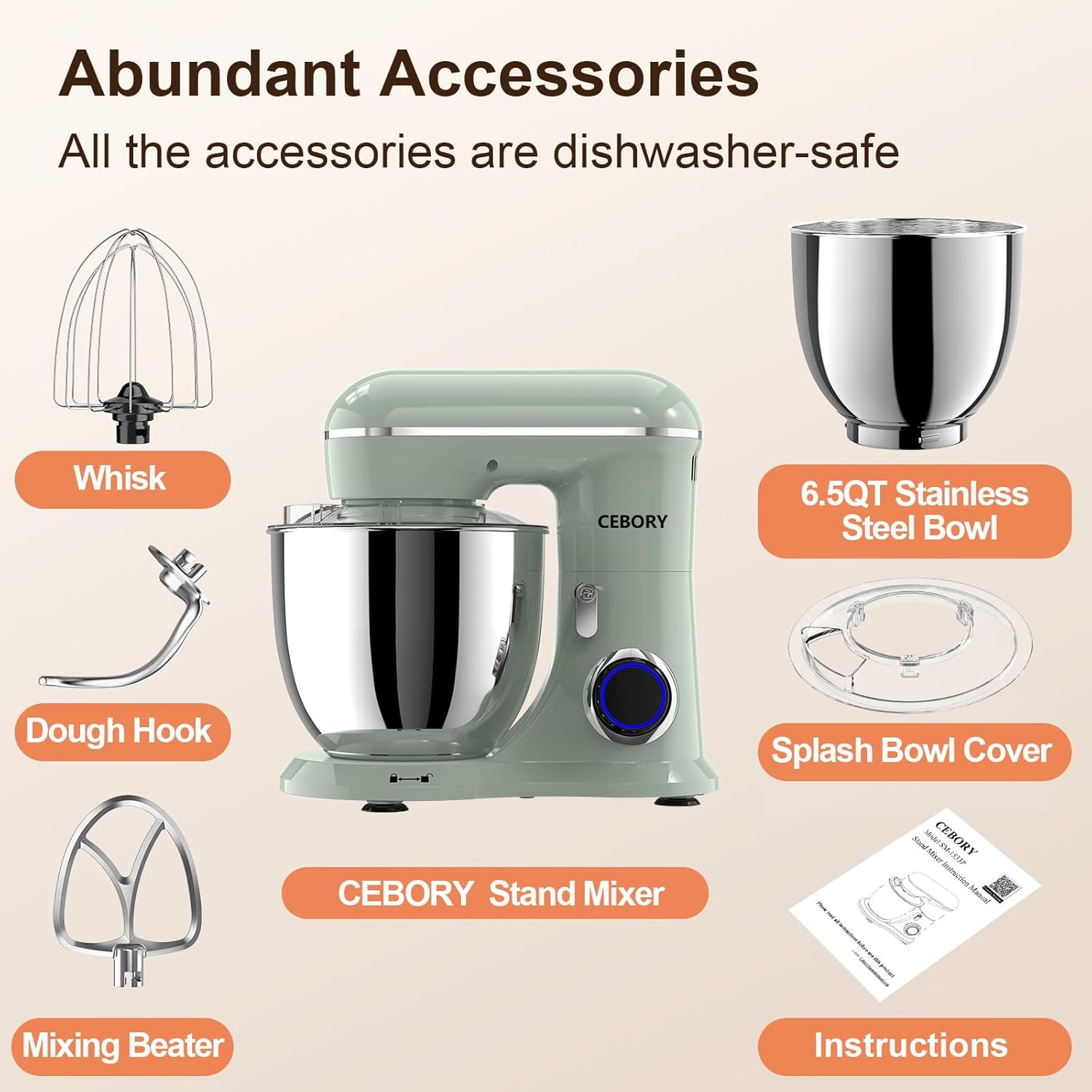 3-IN-1 Electric Stand Mixer, 6 - Kitchen Baking Mixer 리뷰 및 가격