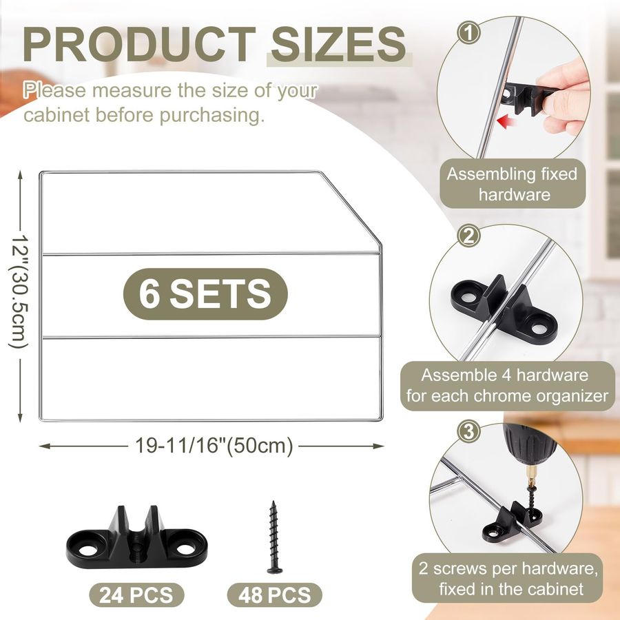 6 Pcs Baking Sheet Organizer 1 - Kitchen Baking Sheet Organizer 리뷰 및 가격