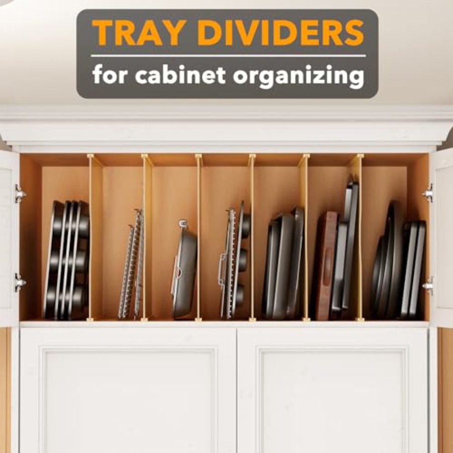 6 Pack Tray Dividers for Cabin - Kitchen Baking Sheet Organizer 리뷰 및 가격