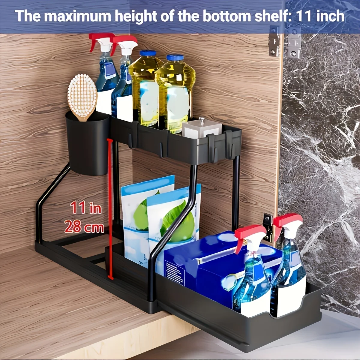 Under Sink Organizer Space Sav - Kitchen Baking Tins 리뷰 및 가격