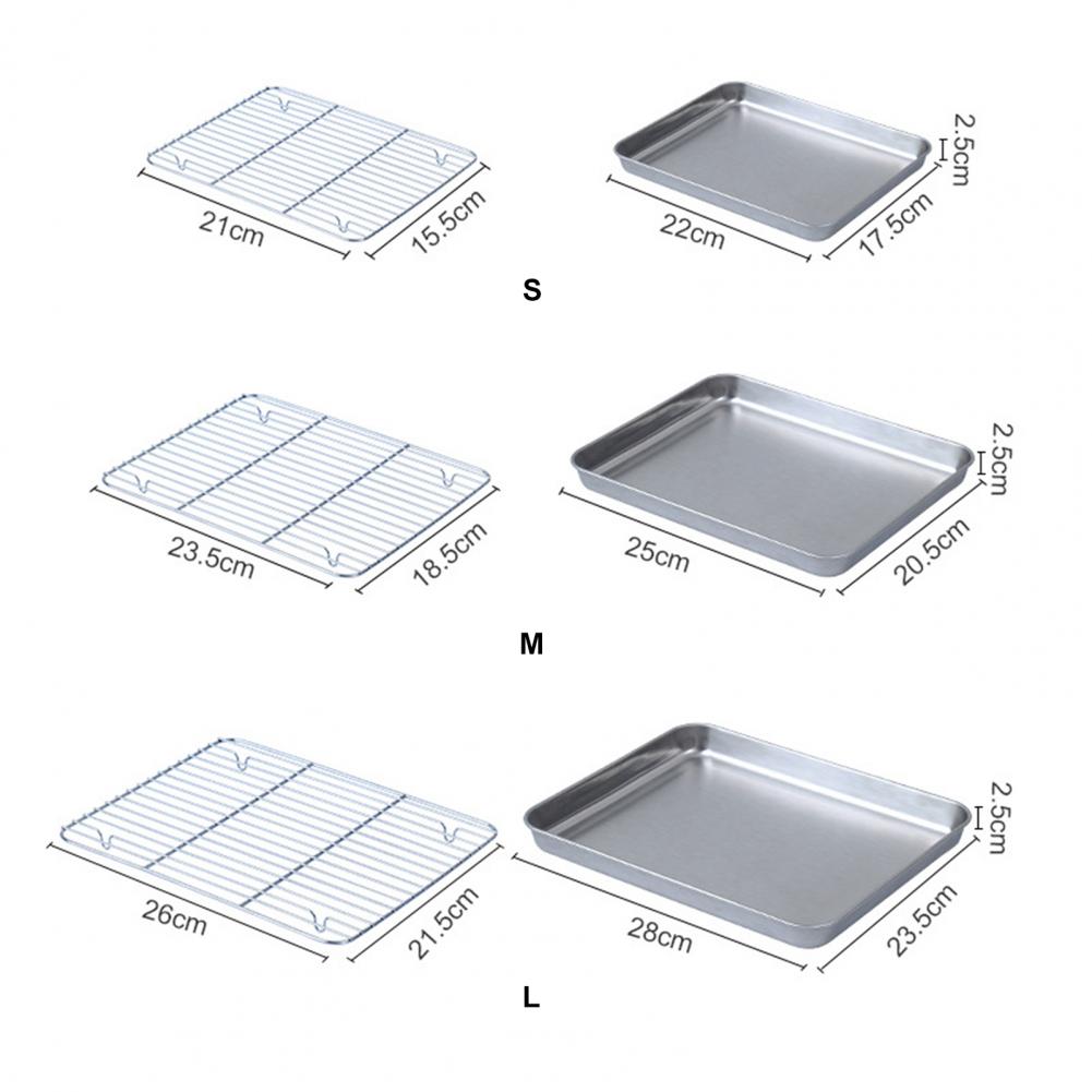 1 Set Stainless Steel Oven Bak - Kitchen Baking Tray Set 리뷰 및 가격