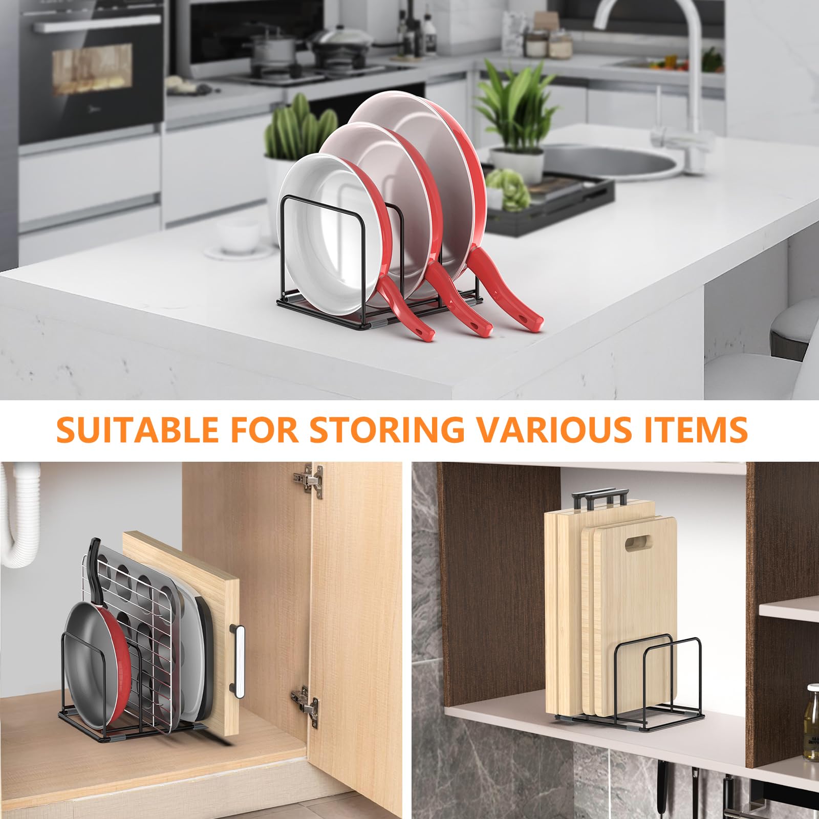 Pan Organizer Kitchen Cabinet  - Kitchen Cabinet Baking Organizer 리뷰 및 가격