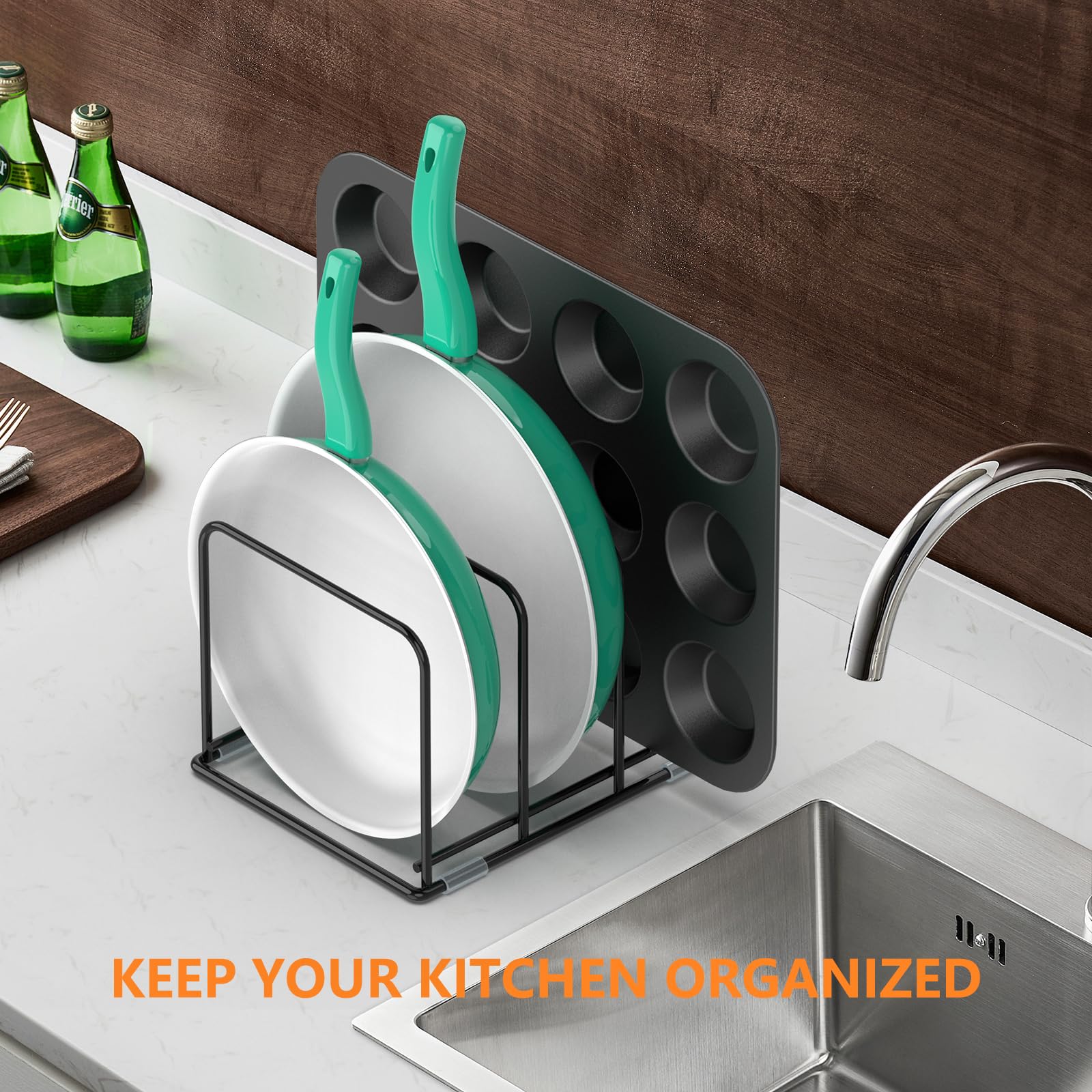 Pan Organizer Kitchen Cabinet  - Kitchen Cabinet Baking Organizer 리뷰 및 가격