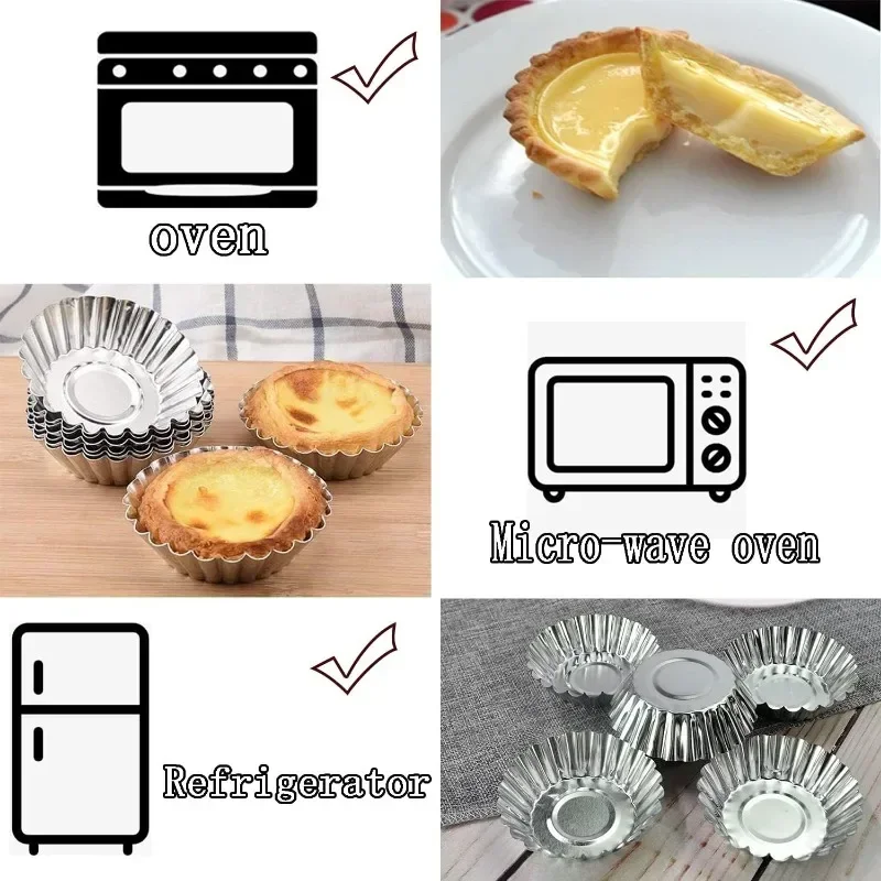 Aluminum 7cm Egg Tart Molds St - Kitchen Baking Tins 리뷰 및 가격