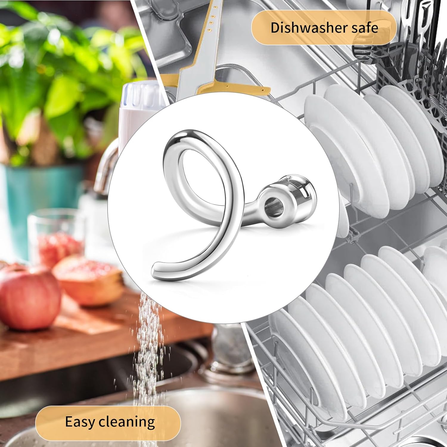 Stainless Steel Dough Hook Att - Kitchen Aid Baking Bread 리뷰 및 가격