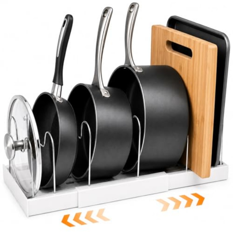 Pot Rack:Expandable Pan Organi - Kitchen Cabinet Baking Organizer 리뷰 및 가격